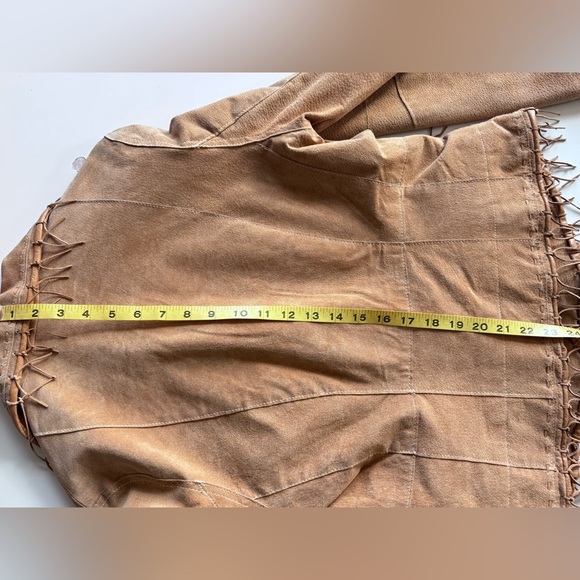 Vintage Scully Tan Fringe Leather Suede Cowgirl Western Boho Festival Jacket M - Picture 11 of 16